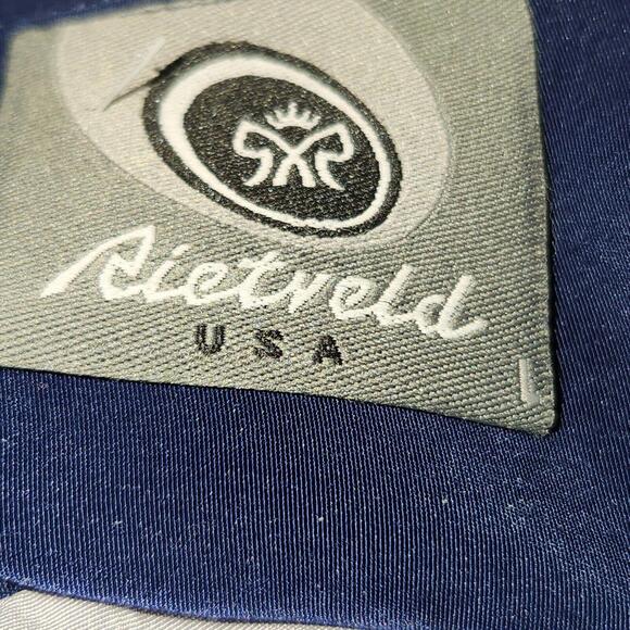 Rietveld Mens Large Hawaiian Shirt  Blue Short Sleeve Button Down Rare Camp USA - Picture 8 of 9